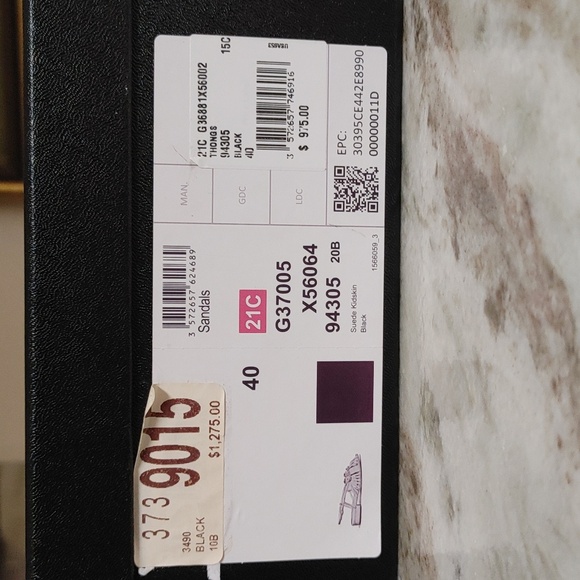 Chanel Black Suede Sandals 40 Interlocking CC Logo Camellia Flowers 2021 Cruise - Picture 5 of 16